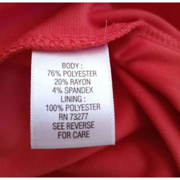 ELLE CORAL ORANGE DRESS SZ.2 EUC - Picture 6 of 6